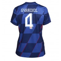 Echipament fotbal Croaţia Josko Gvardiol #4 Tricou Deplasare European 2024 pentru femei maneca scurta